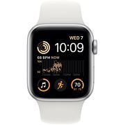 Смарт-часы Apple Watch SE 2 40mm серебристый с белым ремешком