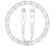 Кабель EnergEA NyloFlex Lightning to USB-C 1.5m MFI белый CBL-NFCL-WHT150