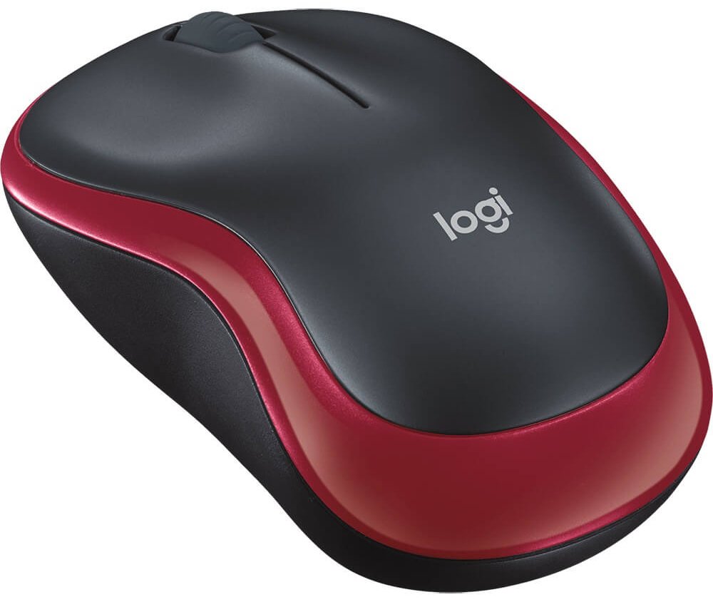 Беспроводная мышь Logitech M185 красный