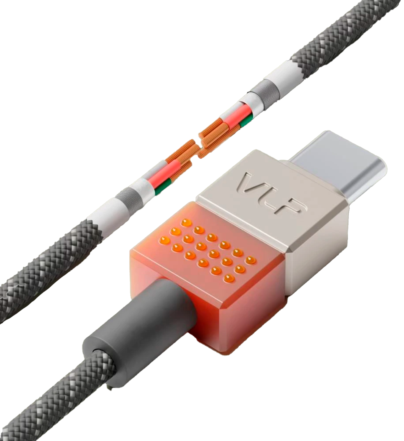 Кабель VLP NEO Type-C to Type-C 100W 1.5m серый