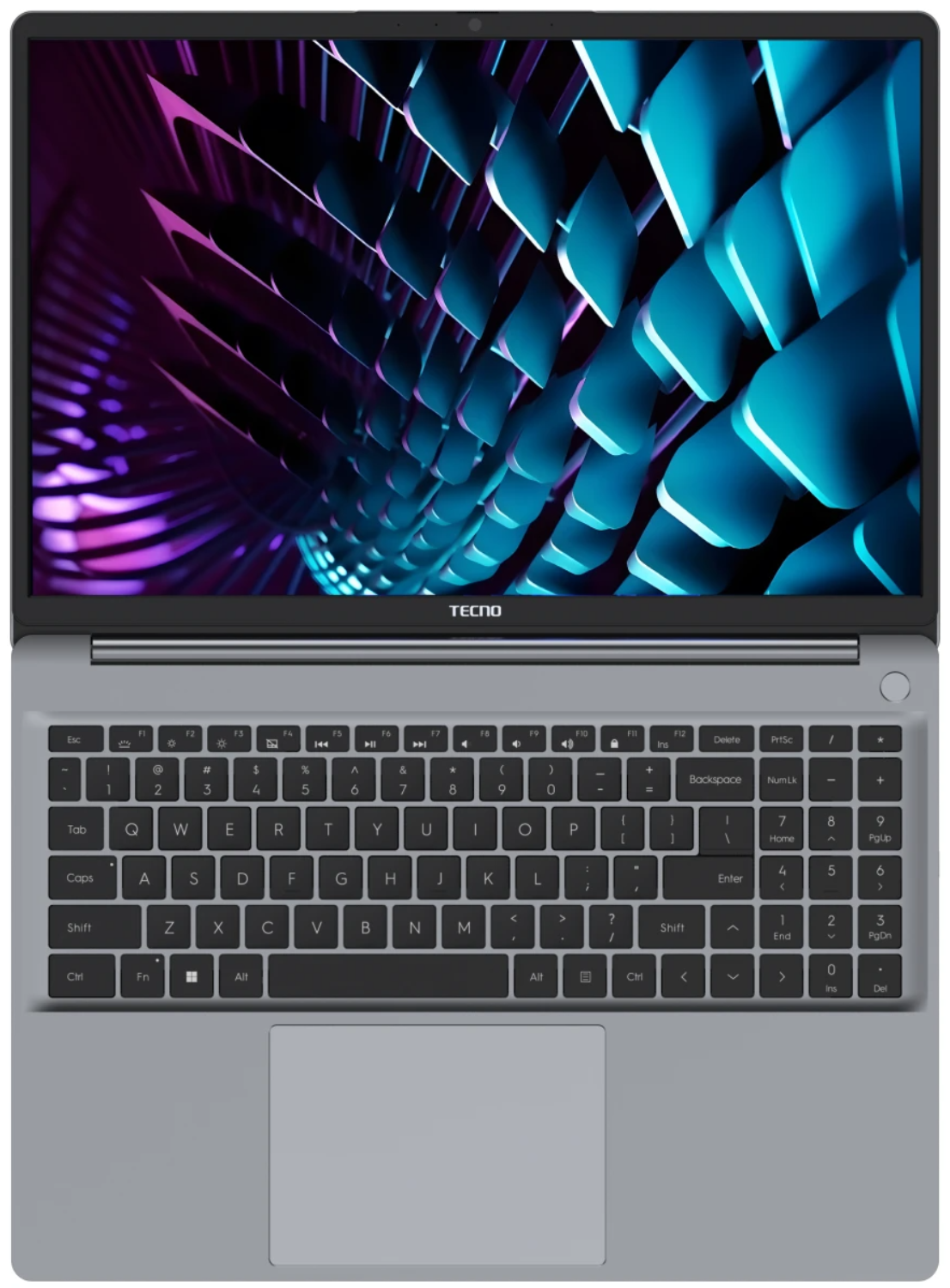 16" Ноутбук Tecno Megabook K16SFA R5-7535HS/16GB/1TB SSD/W11H серый 