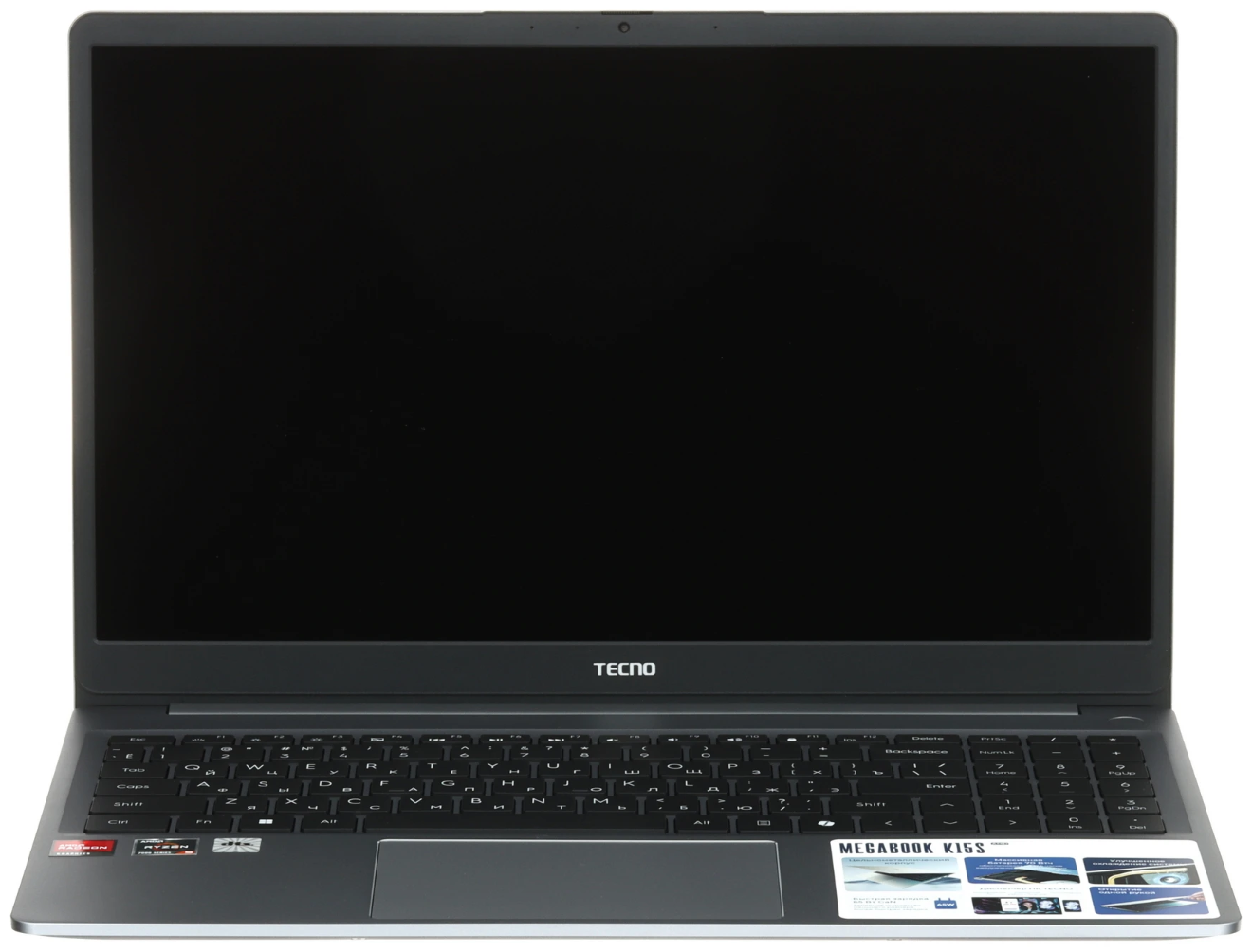 15,6" Ноутбук Tecno Megabook K15SDA R5-7430U/8GB/512GB SSD/W11H серый 