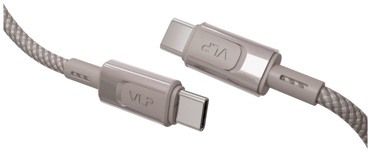 Кабель VLP Force Line Type-C to Type-C 100W 1.2m серый