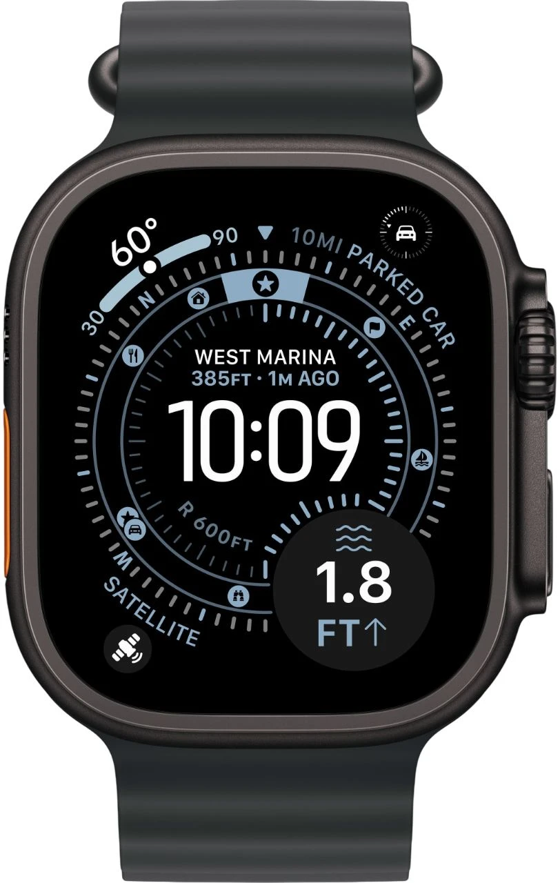 Смарт-часы Apple Watch Ultra 3 49mm черный титан с черным Ocean ремешком