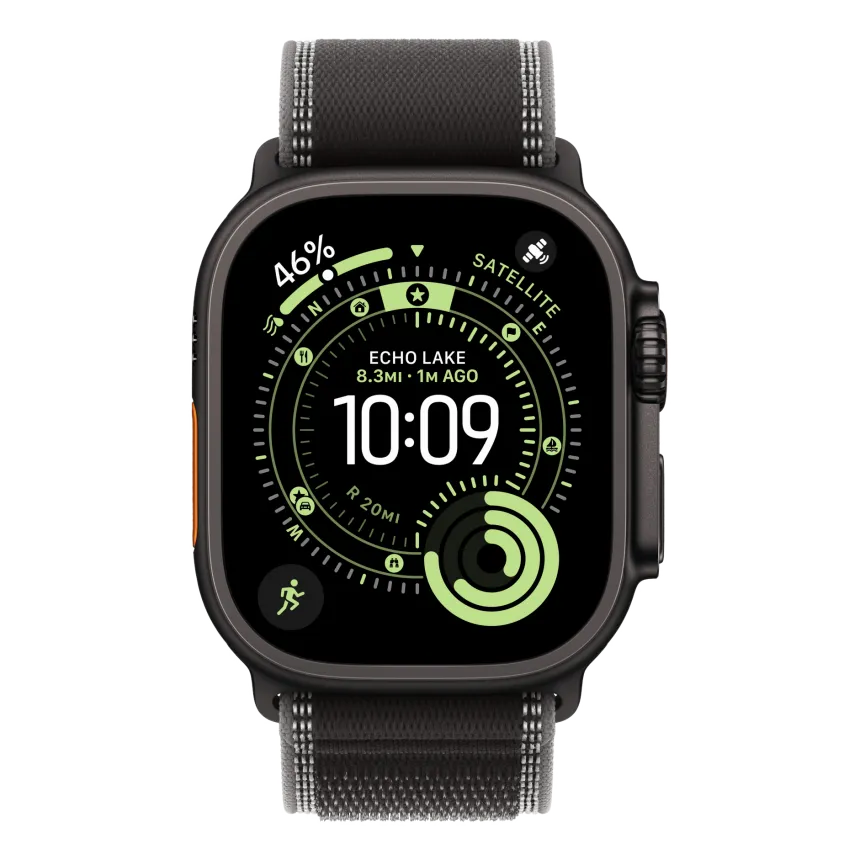 Смарт-часы Apple Watch Ultra 3 49mm черный титан с черным Trail ремешком