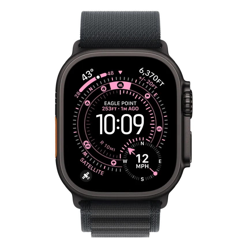 Смарт-часы Apple Watch Ultra 3 49mm черный титан с черным Alpine ремешком