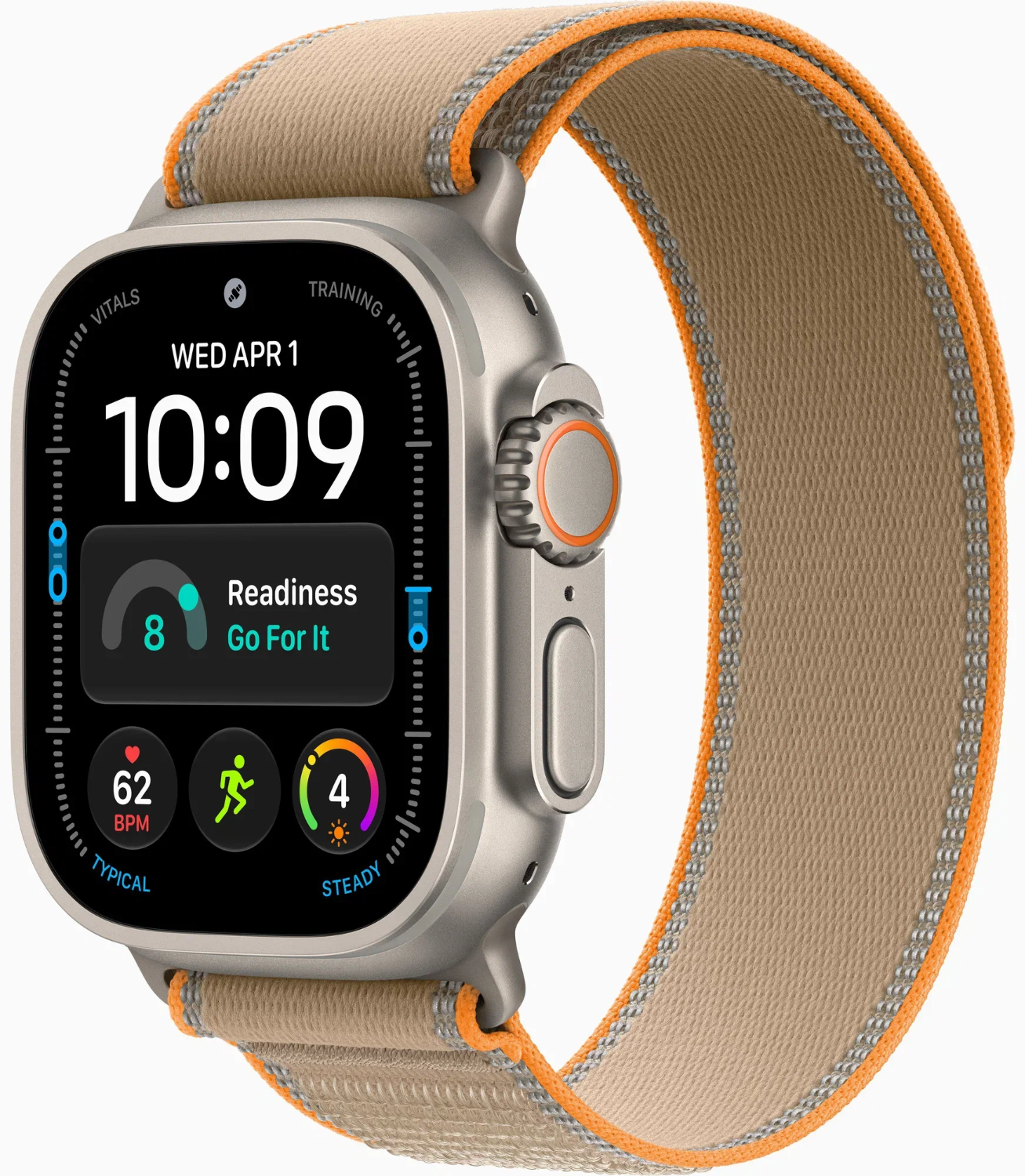 Смарт-часы Apple Watch Ultra 4 49mm серый титан с бежевым Trail ремешком