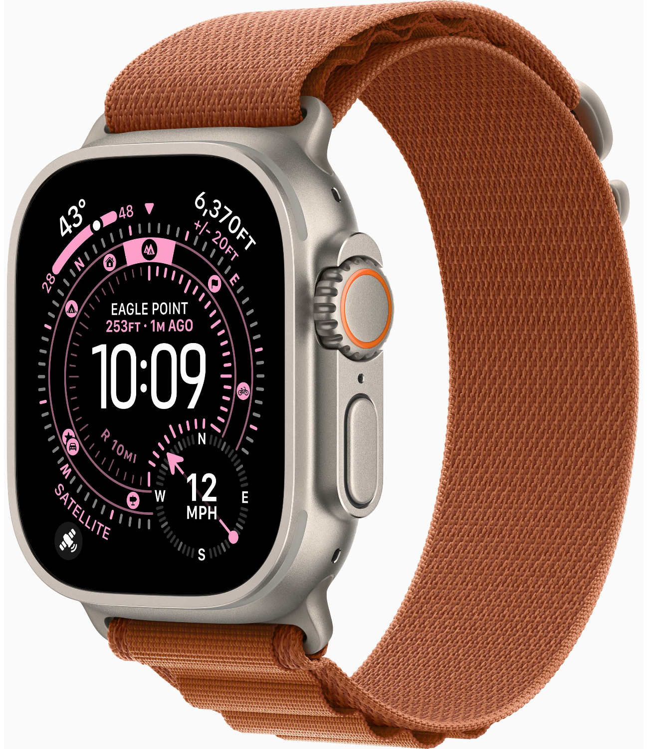 Смарт-часы Apple Watch Ultra 3 49mm серый титан с коричневым Alpine ремешком