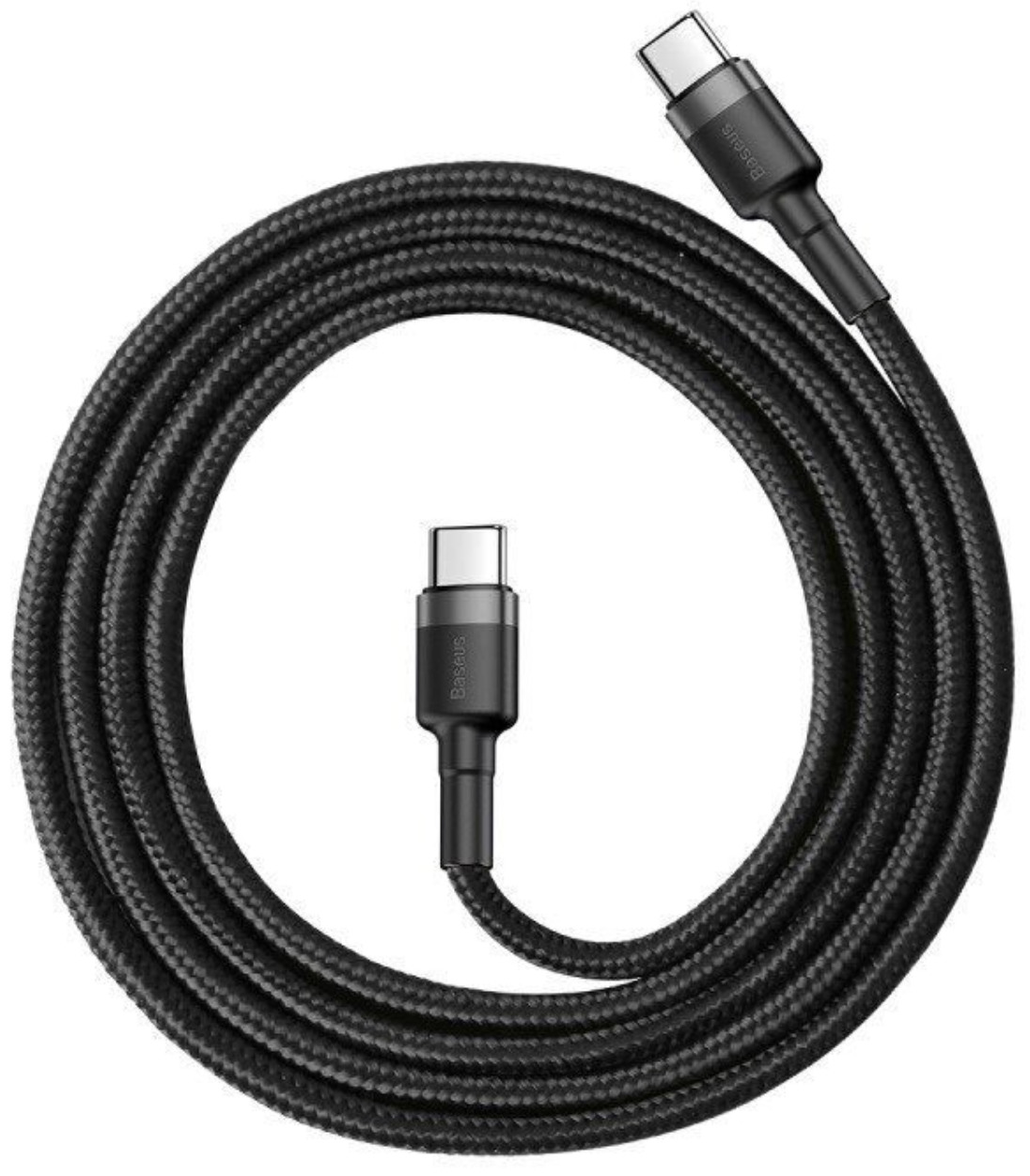 Кабель Baseus Cafule PD2.0 Type-C to Type-C 60W 1m серо-черный CATKLF-GG1