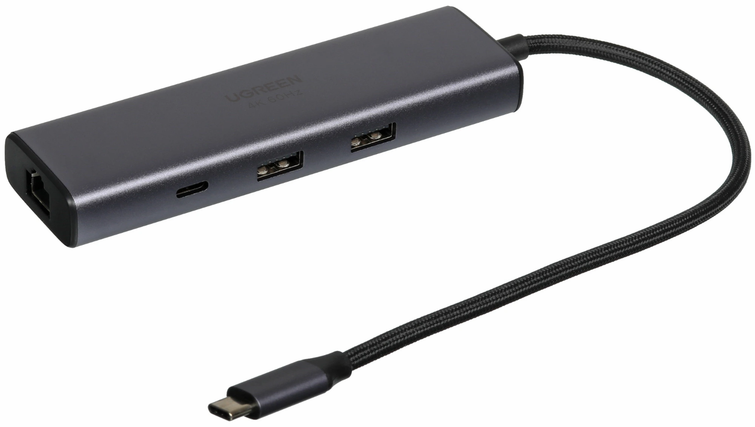 USB-разветвитель UGREEN CM512 USB-C to HDMI+2*USB 3.2 A+1*USB 3.2 C+RJ45+PD Power Converter серый