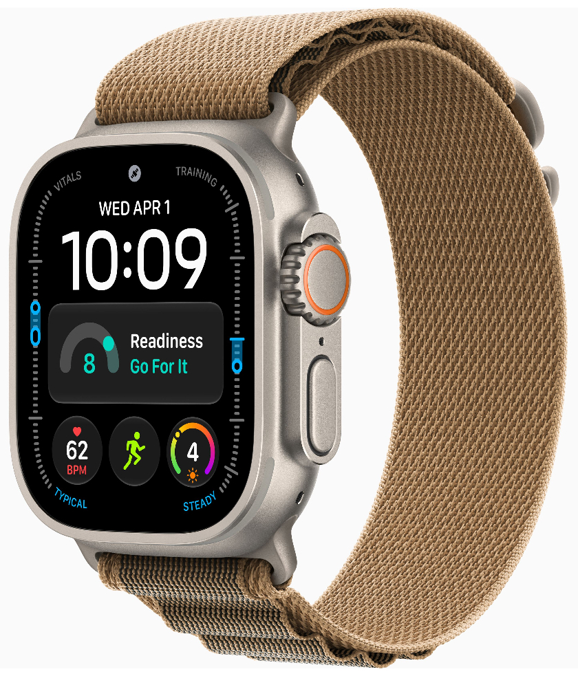 Смарт-часы Apple Watch Ultra 4 49mm серый титан с коричневым Alpine ремешком
