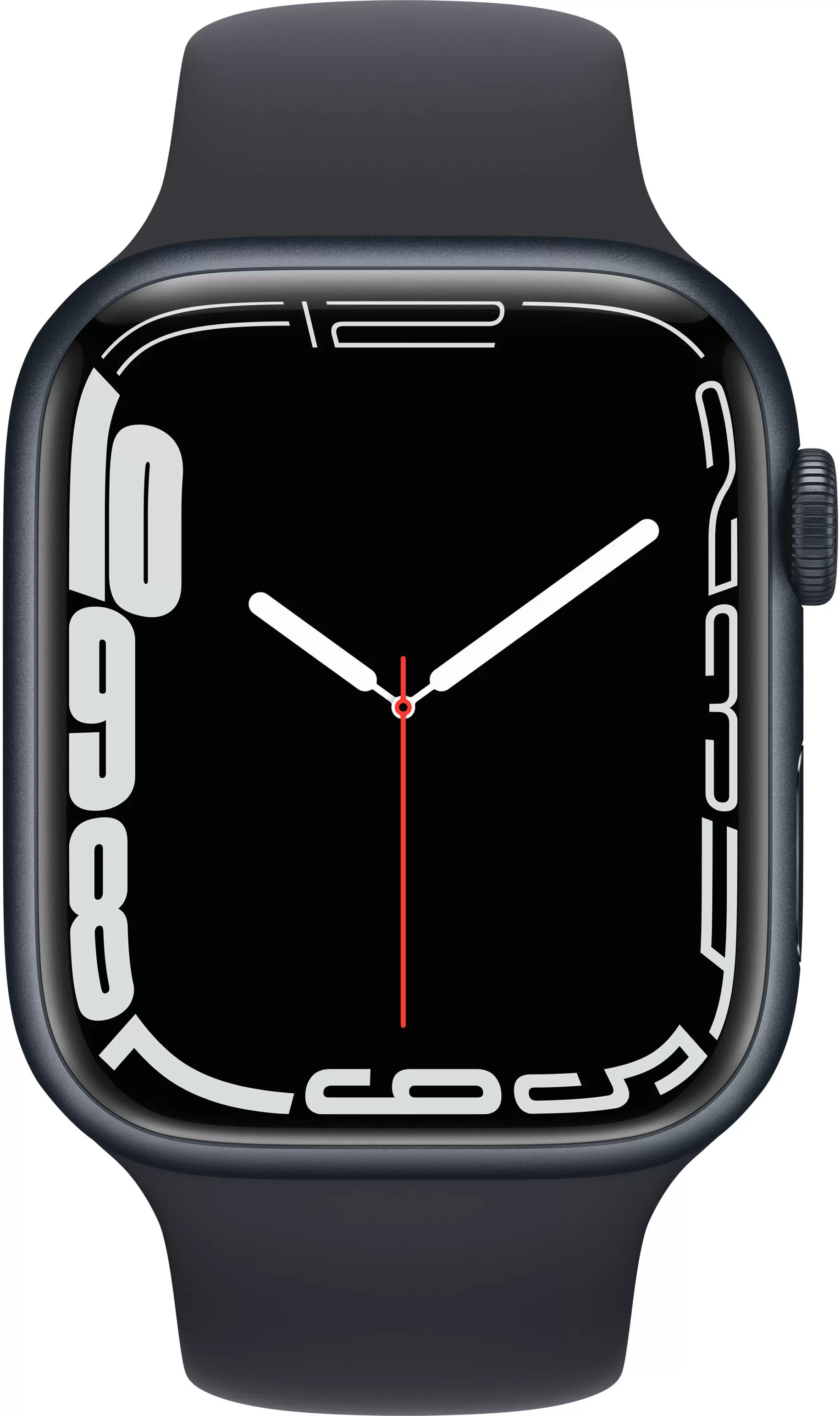 Смарт-часы Apple Watch Series 7 45mm черный с черным ремешком
