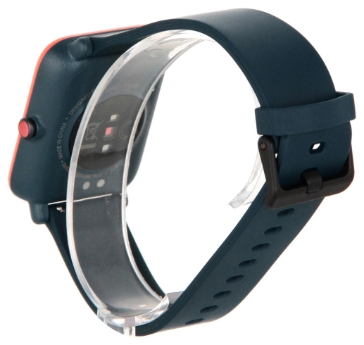 Смарт-часы Amazfit Bip S красно-оранжевый с синим ремешком