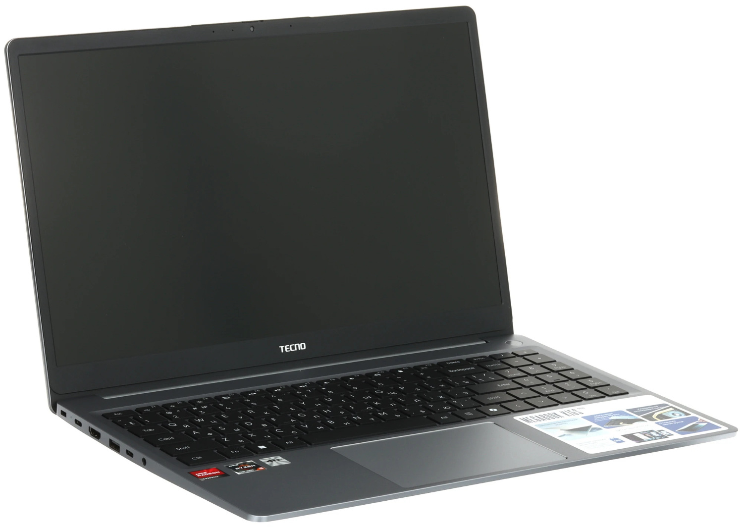 15,6" Ноутбук Tecno Megabook K15S R5-7430U/16GB/1TB SSD/W11H серый 