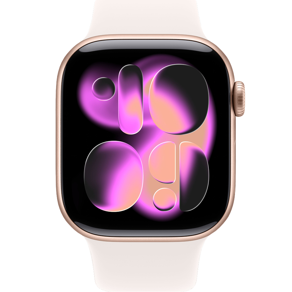 Смарт-часы Apple Watch Series 11 42mm золотистый с бежевым ремешком
