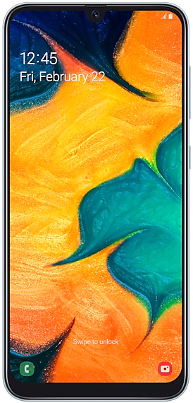Смартфон Samsung Galaxy A30 3/32 ГБ белый