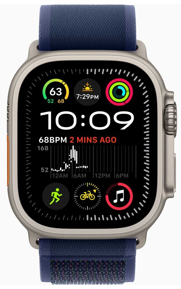 Смарт-часы Apple Watch Ultra 2 2024 49mm серый титан с синим Trail ремешком