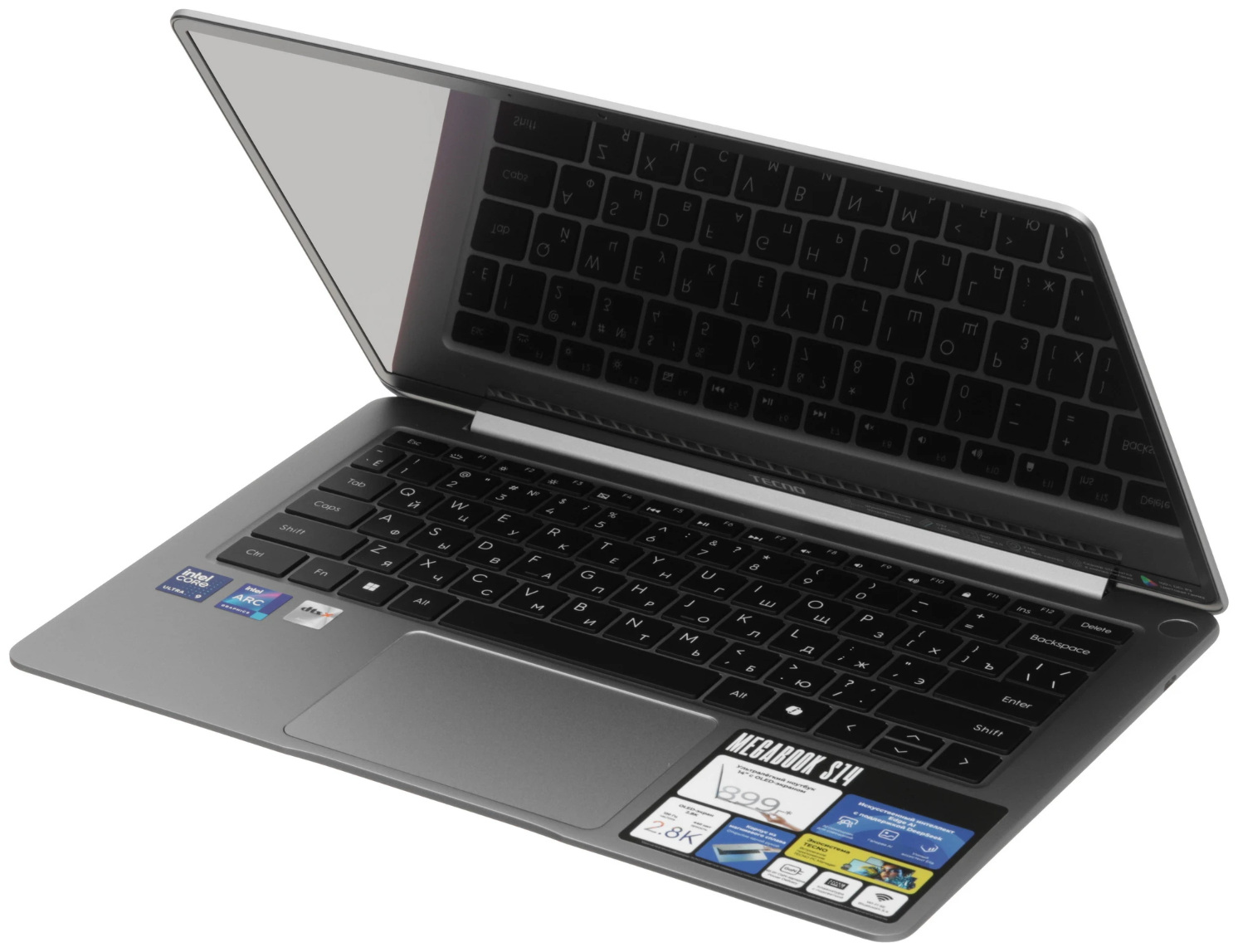 14" Ноутбук Tecno Megabook S14MM i5-125H ULTRA/16GB/1TB SSD/W11H серый 