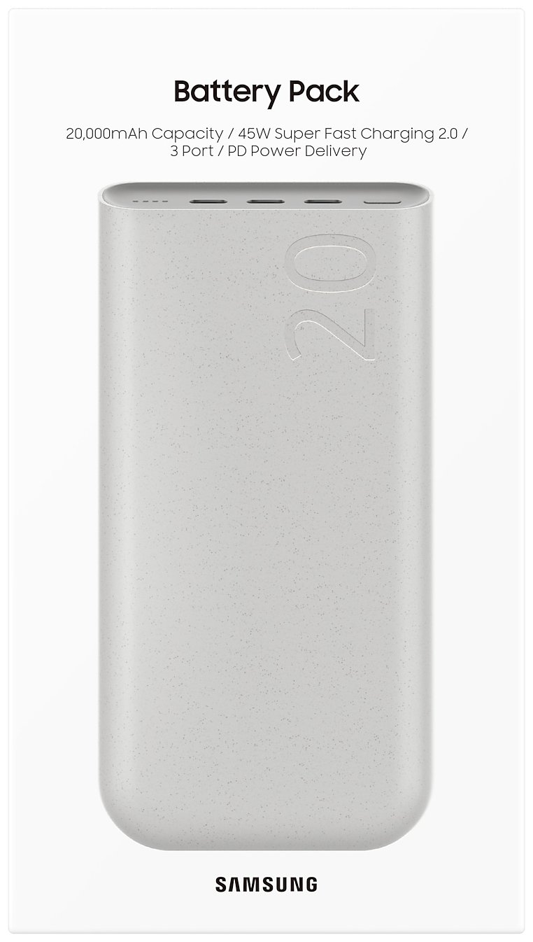 Портативный аккумулятор Samsung Battery Pack 20000 mAh EB-P4520 бежевый