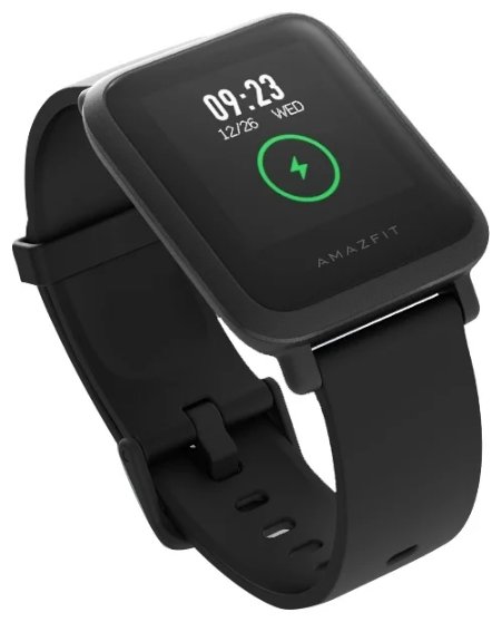 Смарт-часы Amazfit Bip S Lite черный с черным ремешком