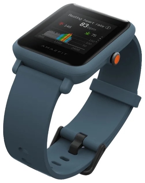 Смарт-часы Amazfit Bip S Lite синий с синим ремешком