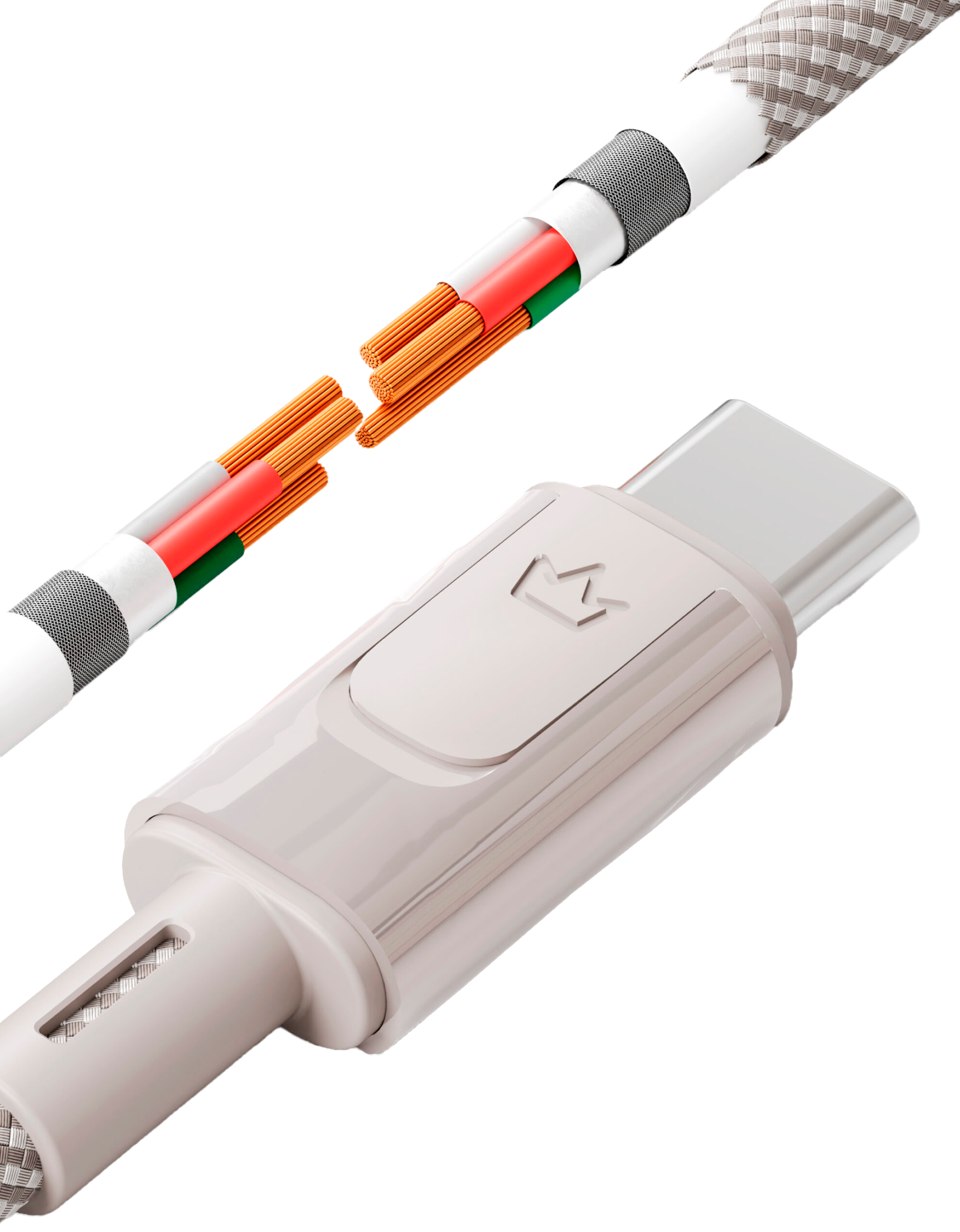 Кабель VLP Force Line Type-C to Type-C 100W 1.2m серый