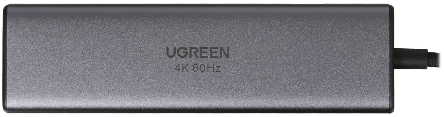 USB-разветвитель UGREEN CM512 USB-C to HDMI+2*USB 3.2 A+1*USB 3.2 C+RJ45+PD Power Converter серый
