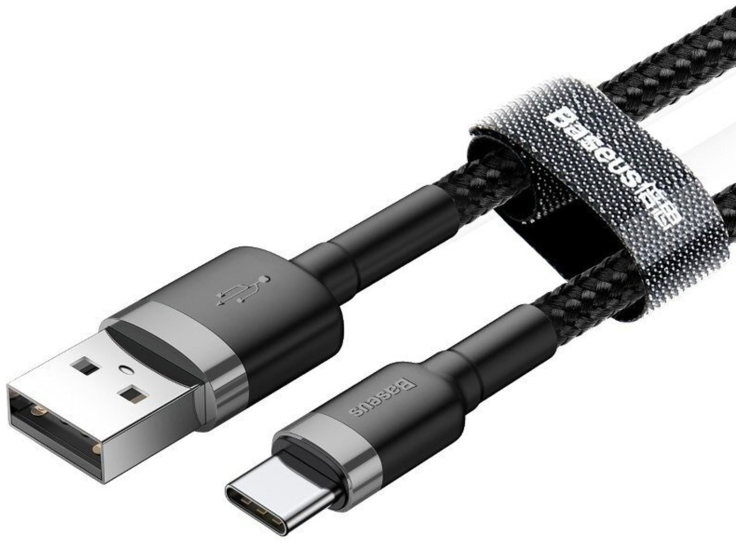 Кабель Baseus Cafule Type-A to Type-C 3A 0,5m черно-серый