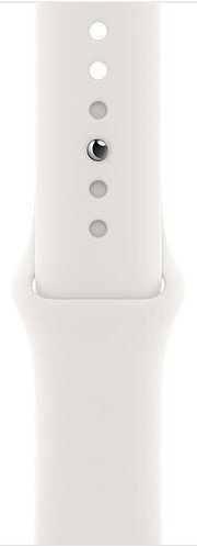 Смарт-часы Apple Watch SE 44mm серебристый с белым ремешком ЕСТ