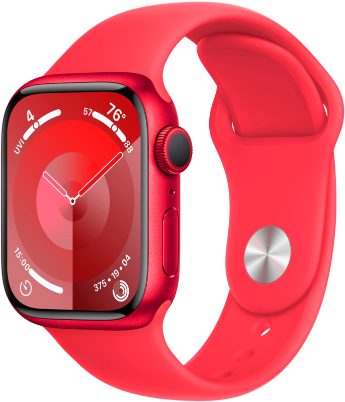 Смарт-часы Apple Watch Series 9 41mm красный с красным ремешком