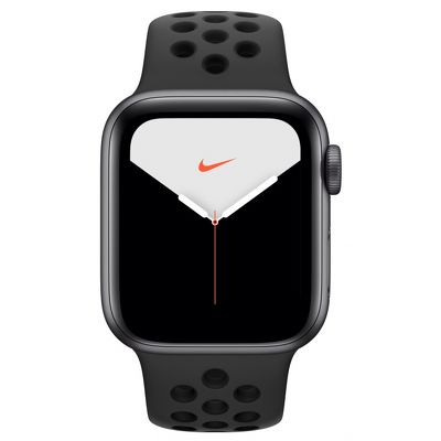 Смарт-часы Apple Watch Series 5 Nike 44mm серый с черным ремешком