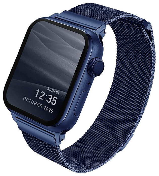 Ремешок Uniq Dante для Apple Watch 38/40/41mm темно-синий DANBLU