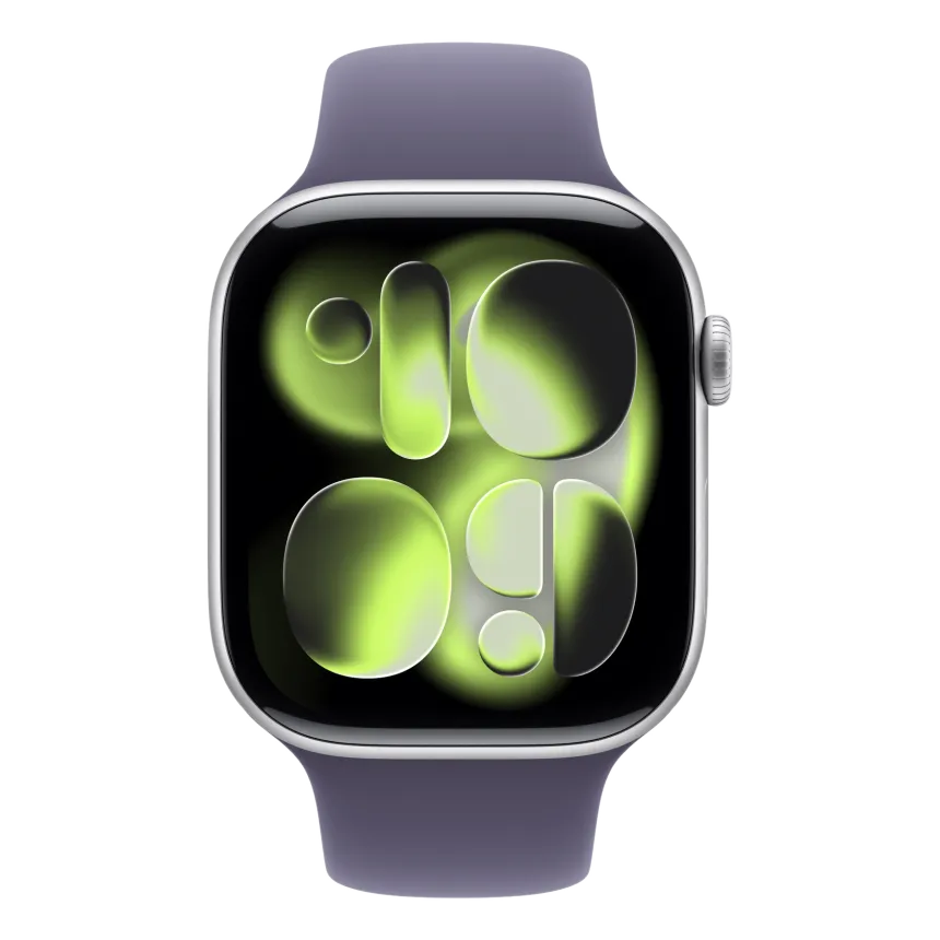 Смарт-часы Apple Watch Series 11 46mm серебристый с фиолетовым ремешком
