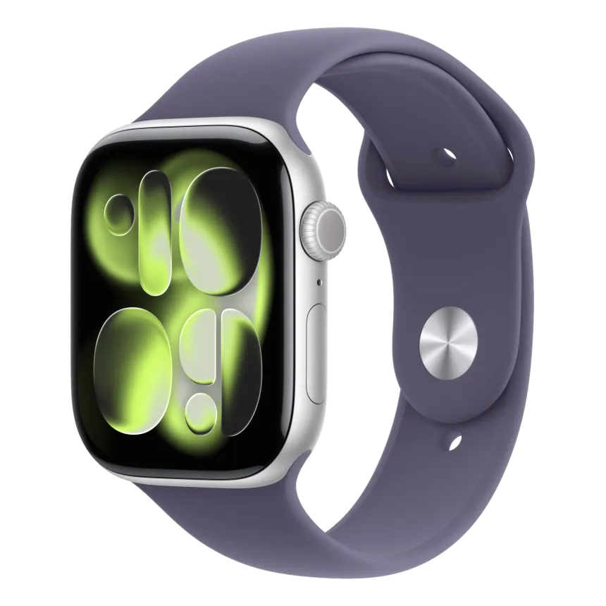 Смарт-часы Apple Watch Series 11 46mm серебристый с фиолетовым ремешком