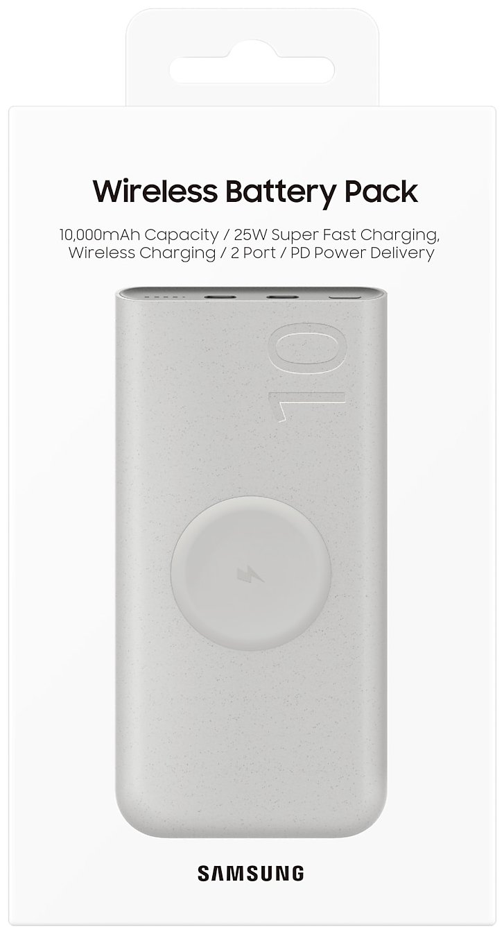 Портативный аккумулятор Samsung Battery Pack Wireless 10000 mAh EB-U2510 бежевый