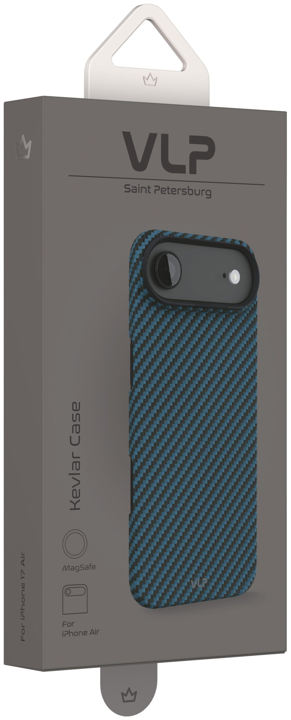 Чехол для смартфона VLP Kevlar Case Apple iPhone Air MagSafe синий