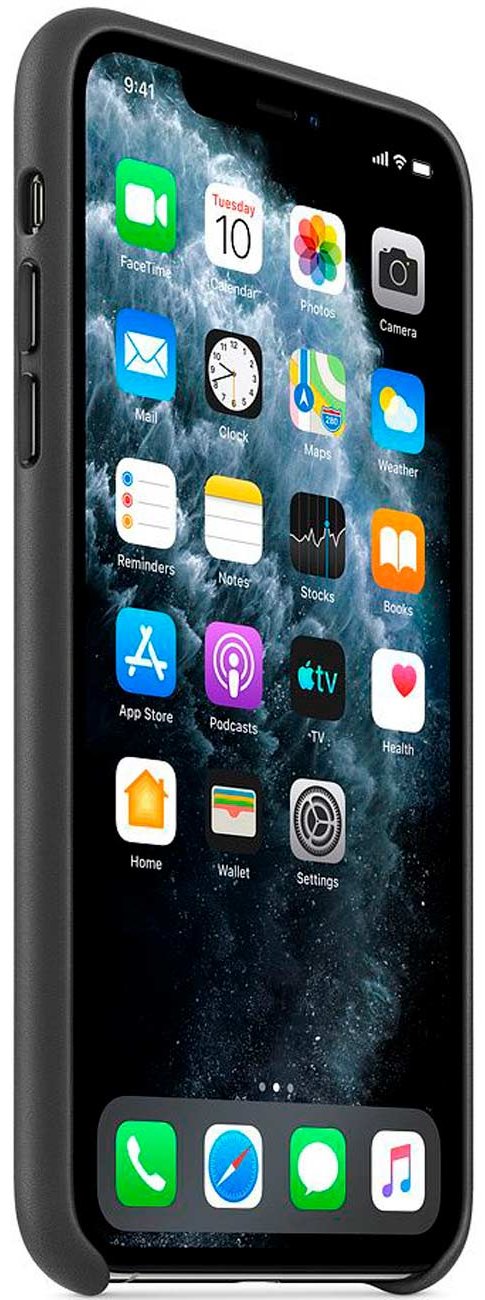 Чехол для смартфона Apple iPhone 11 Pro Max Leather Case черный