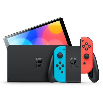 Игровая приставка Nintendo Switch OLED 64 ГБ красно-синий 