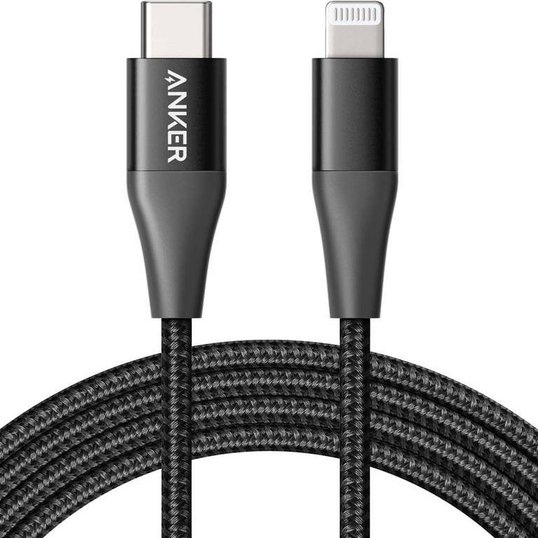 Кабель Anker PowerLine+ II USB-C to Lightning 0.9m черный A8652H11