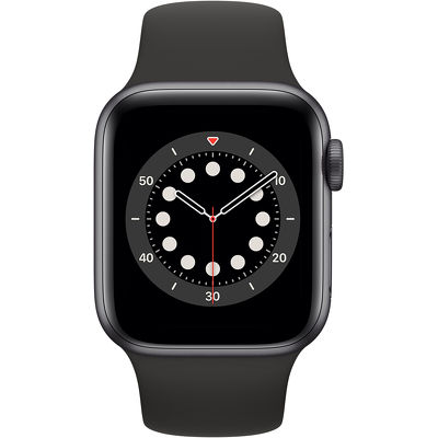 Смарт-часы Apple Watch Series 6 40mm серый с черным ремешком
