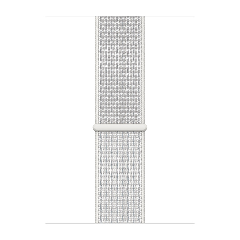 Смарт-часы Apple Watch Series 4 Nike 44mm серебристый с белым ремешком 