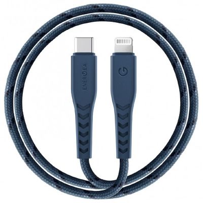 Кабель EnergEA NyloFlex Lightning to USB-C 1.5m MFI синий CBL-NFCL-BLU150