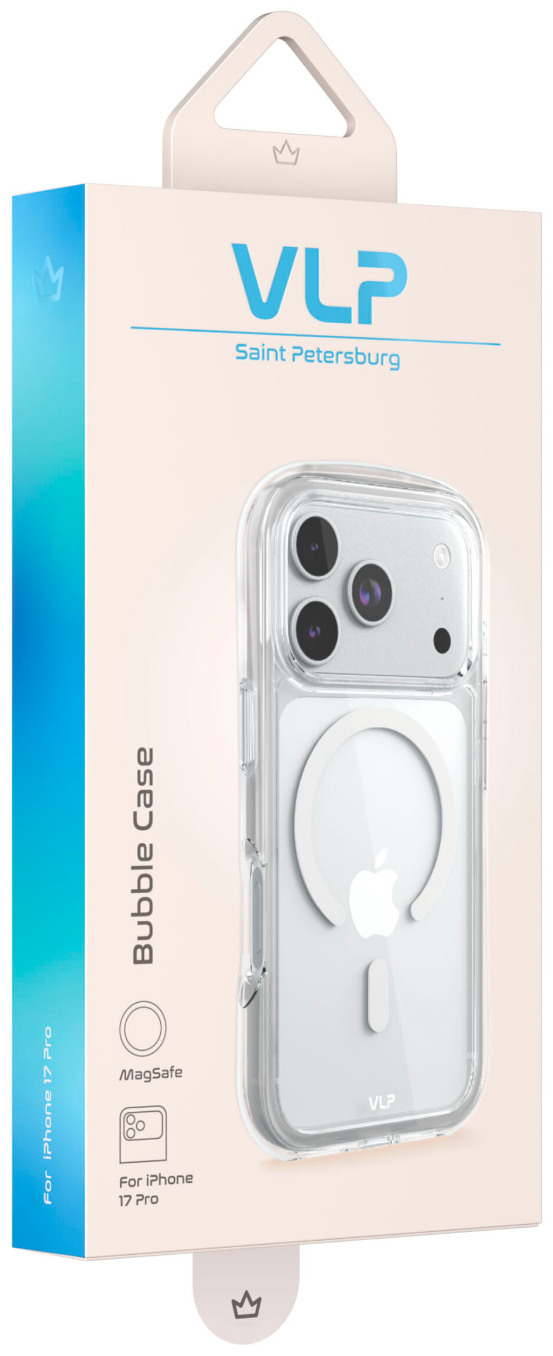 Чехол для смартфона VLP Bubble Case Apple iPhone 17 Pro MagSafe белый