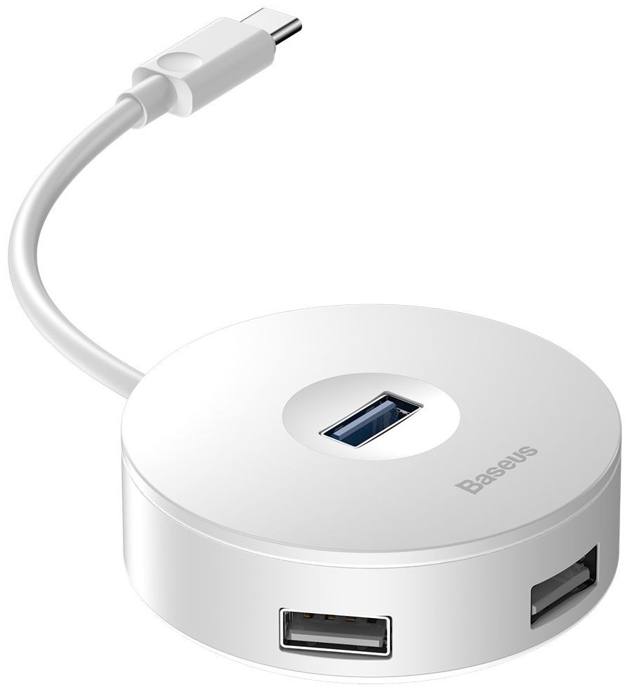 USB-концентратор Baseus round box Type-C HUB (CAHUB-G) белый