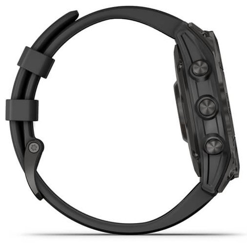 Смарт-часы Garmin Fenix 7S Sapphire Solar серый DLC с черным ремешком