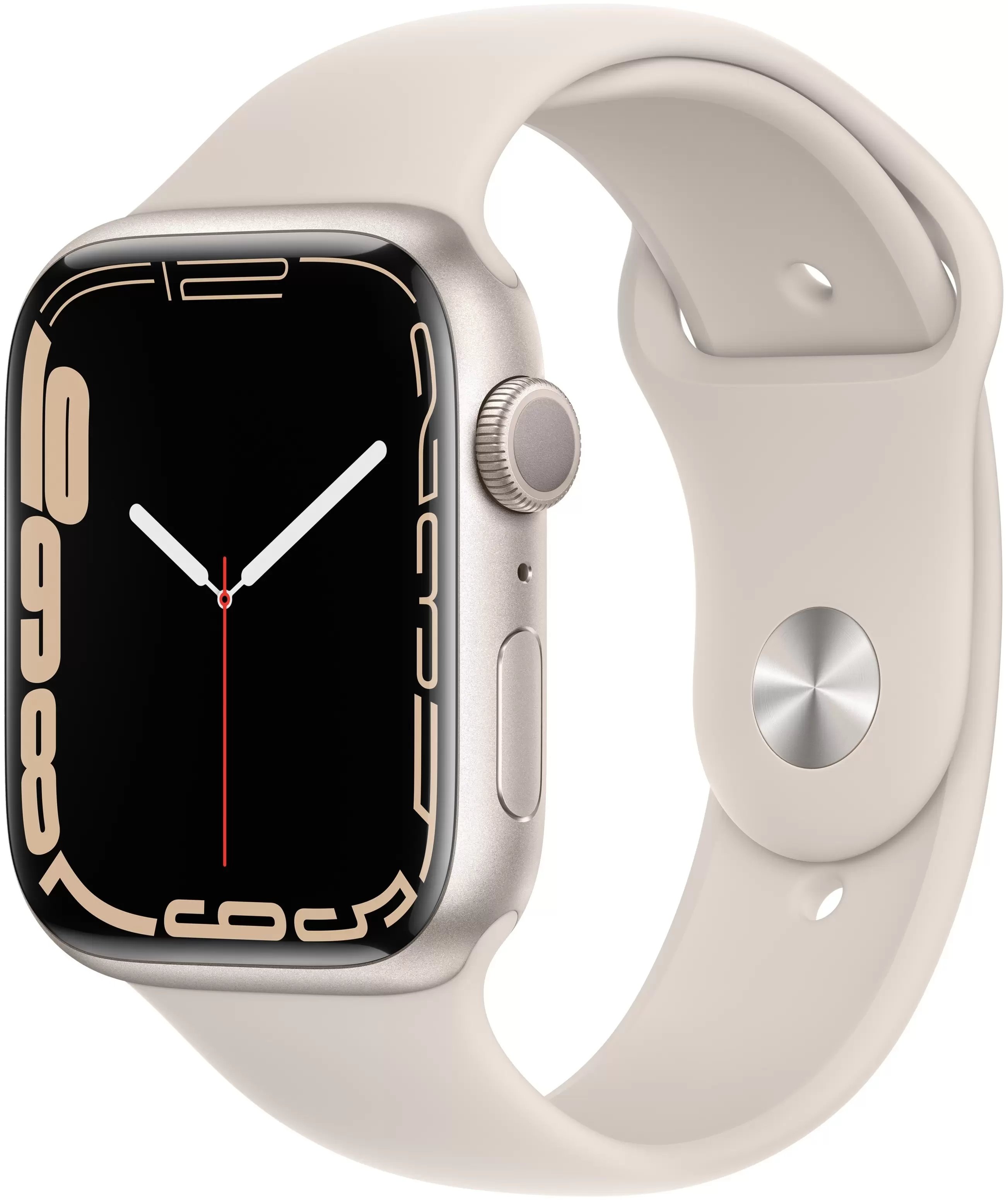 Смарт-часы Apple Watch Series 7 45mm бежевый с бежевым ремешком