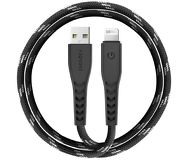 Кабель EnergEA NyloFlex Lightning to USB-A 3m MFI черный CBL-NF-BLK300