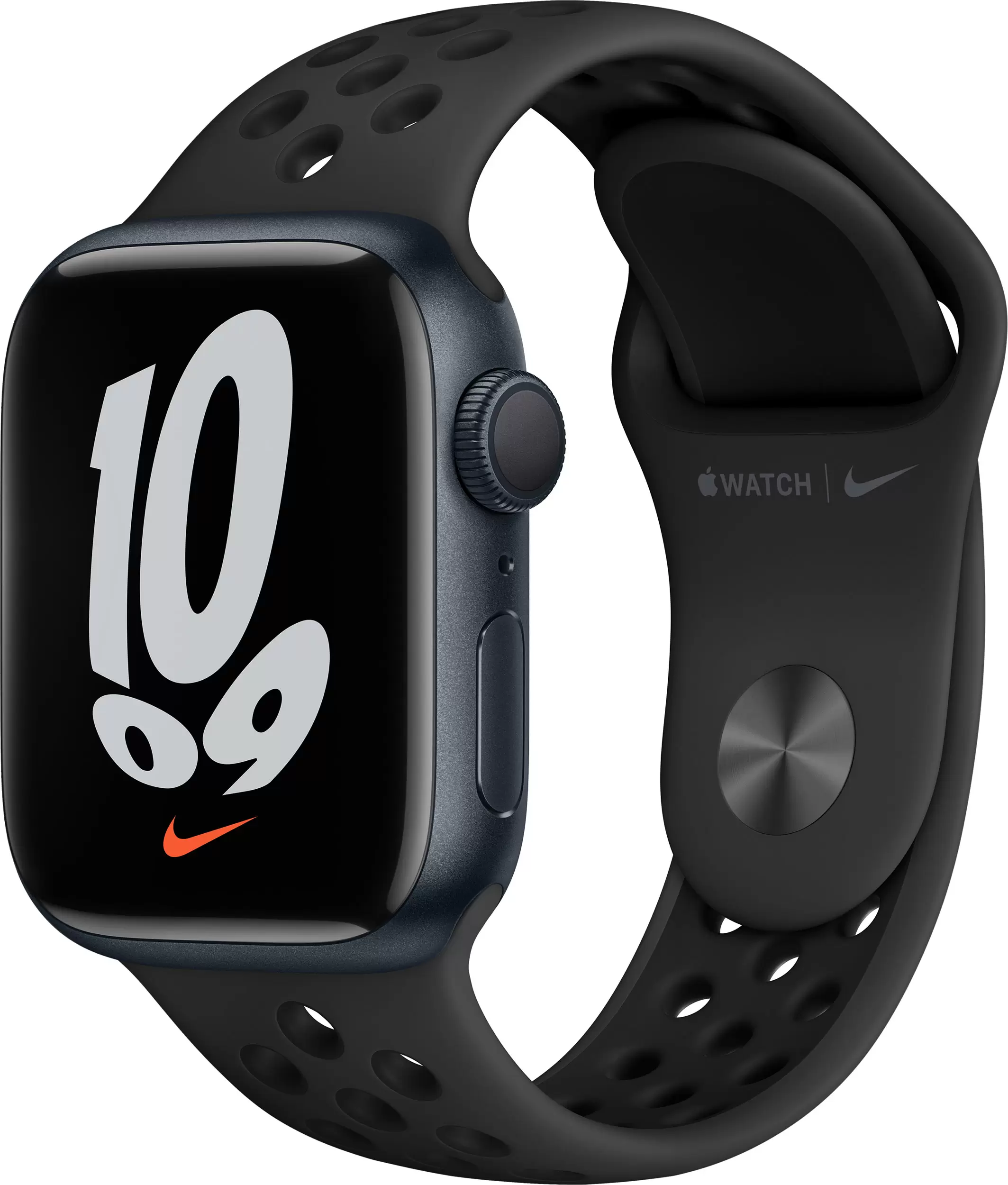 Смарт-часы Apple Watch Series 7 Nike 41mm черный с черным ремешком