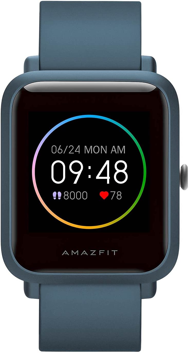 Смарт-часы Amazfit Bip S Lite синий с синим ремешком