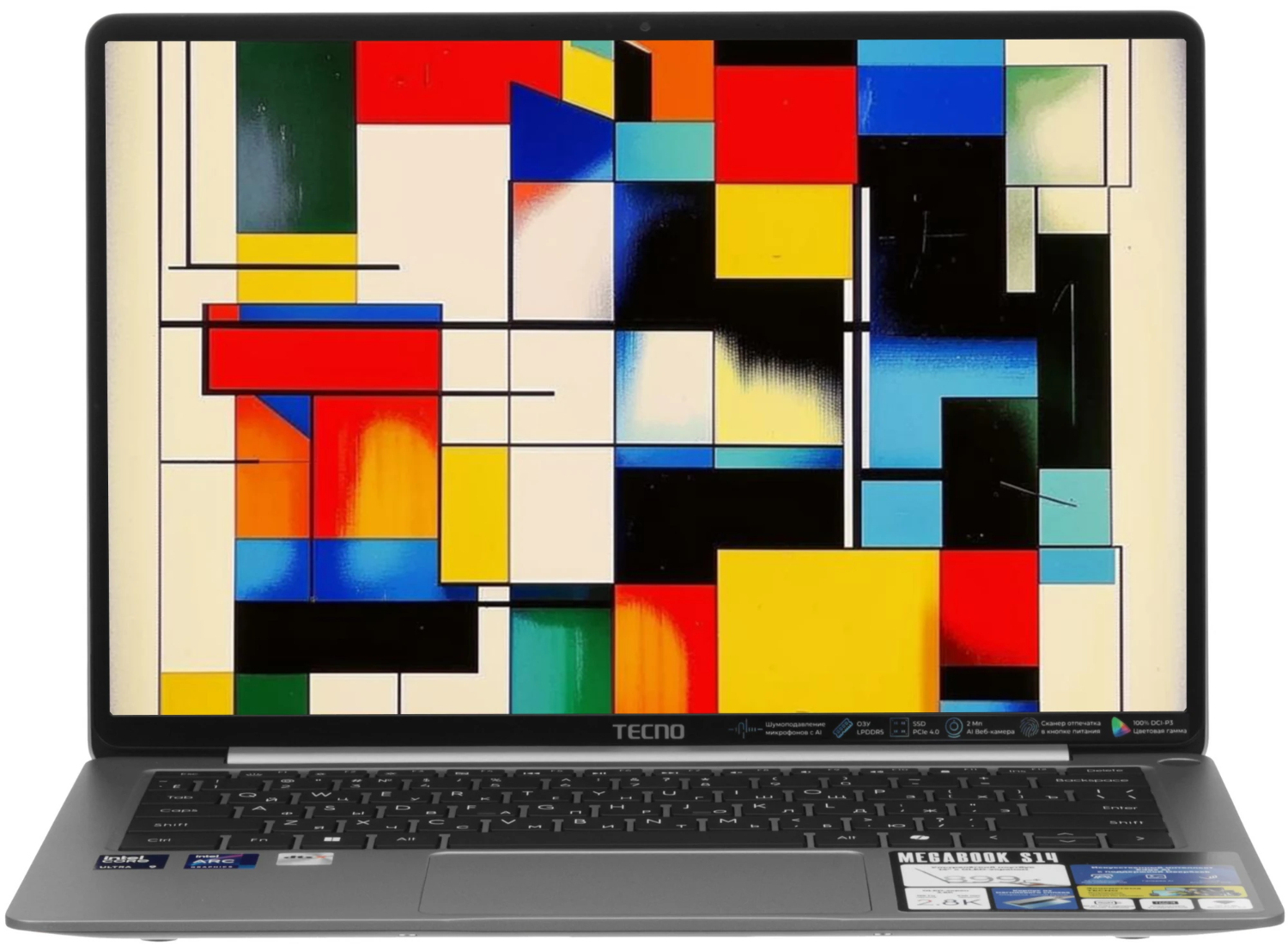 14" Ноутбук Tecno Megabook S14MM i9-185H ULTRA/32GB/2TB SSD/W11H серый 